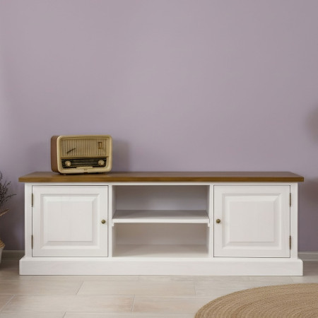 Dřevěná tv komoda v provence stylu, France typ 25
