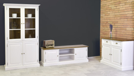 Dřevěná tv komoda v provence stylu, France typ 25