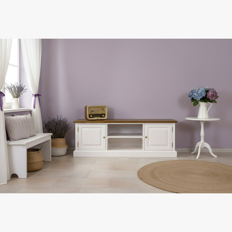Dřevěná tv komoda v provence stylu, France typ 25