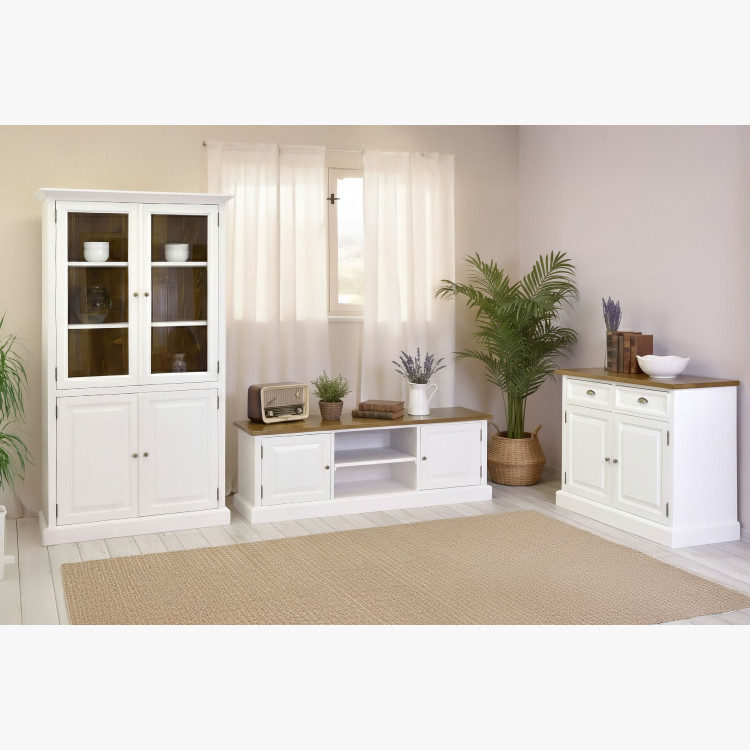 Dřevěná tv komoda v provence stylu, France typ 25