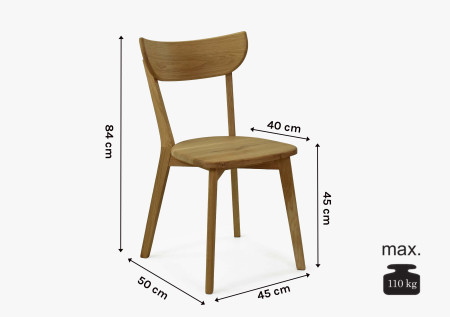 Moderní židle dub Eva, sedák dřevo dub