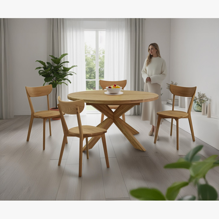 Moderní židle dub Eva, sedák dřevo dub