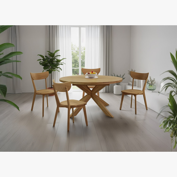 Moderní židle dub Eva, sedák dřevo dub