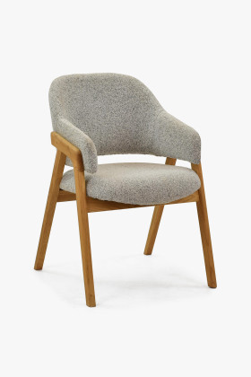 Dubova židle v šedé barvě