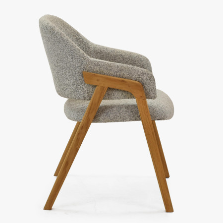 Dubova židle v šedé barvě