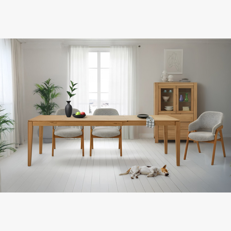 Dubova židle v šedé barvě