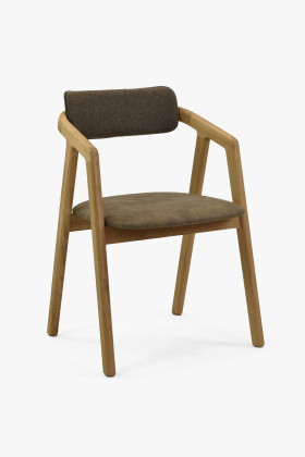 Prémiová dubová stolička - čalúnená