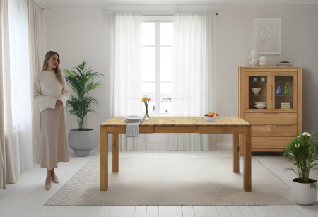 Sestava stůl 120 x 80 a 4 židle dub