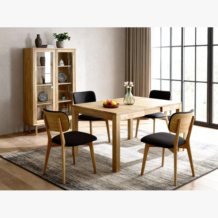 Sestava stůl 120 x 80 a 4 židle dub