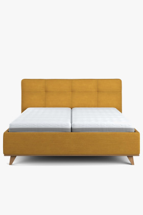 Čaluněná postel s úložným prostorem zelená, 160 x 200 cm 2