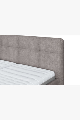 Šedá čalouněná postel s úložným prostorem , 180 x 200 cm 2