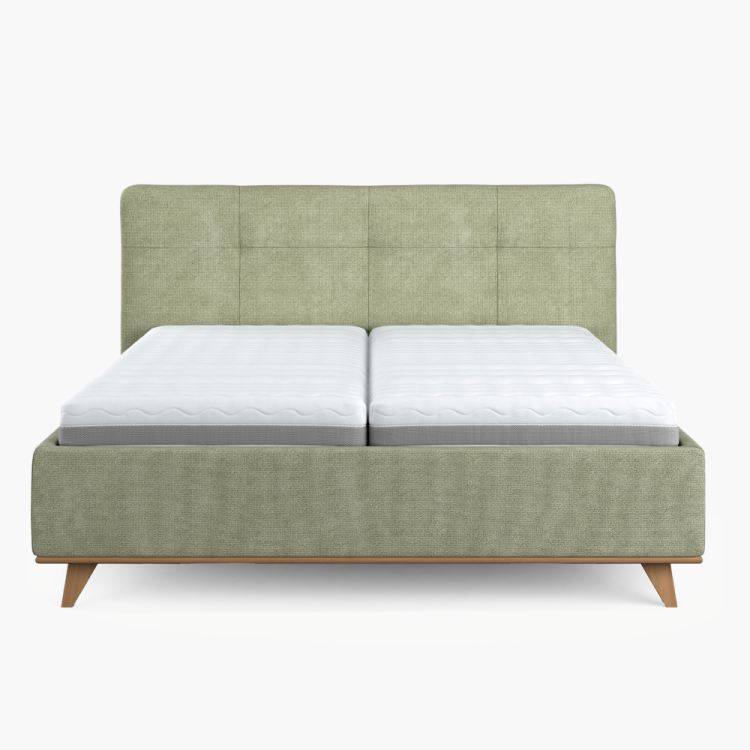 Moderní čalouněná postel s úložným prostorem, 180 × 200 cm