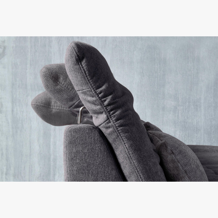 Rohová sedací souprava Carolina šedá - roh v pravo