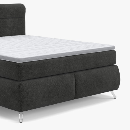 Boxspring postel antracit 160 cm s úložným prostorem Treviso