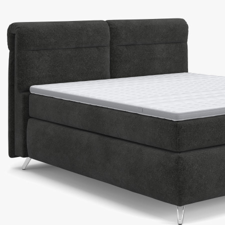 Boxspring postel antracit 160 cm s úložným prostorem Treviso