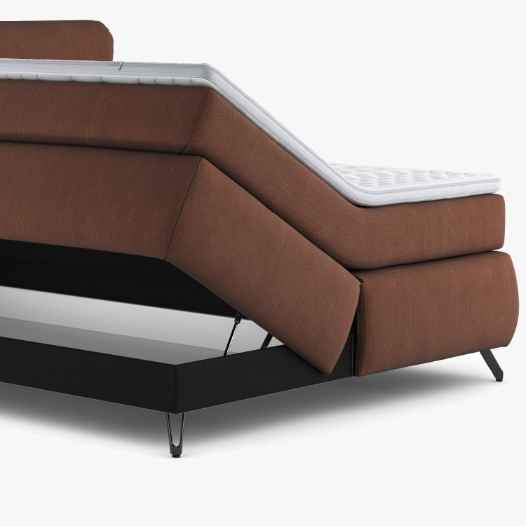 Boxspring postel oranžová 180 cm s úložným prostorem Treviso