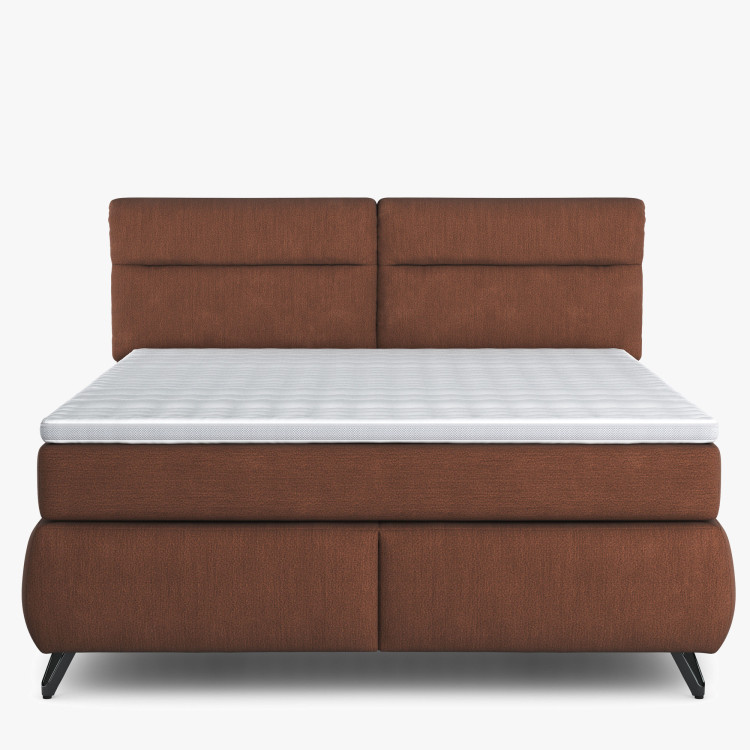 Boxspring postel oranžová 180 cm s úložným prostorem Treviso