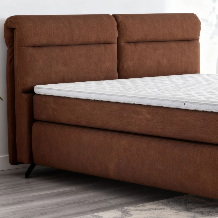 Boxspring postel oranžová 180 cm s úložným prostorem Treviso