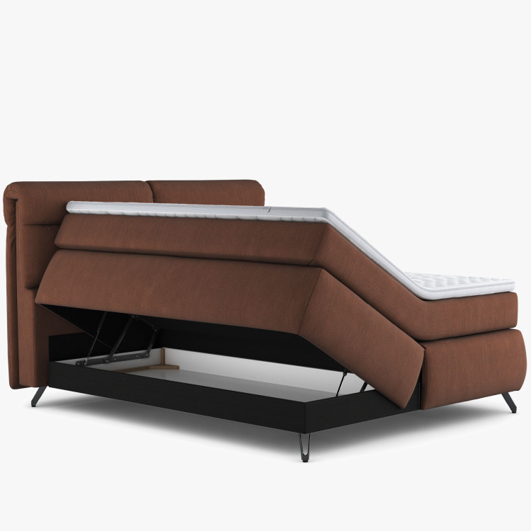 Boxspring postel oranžová 160 cm s úložným prostorem Treviso