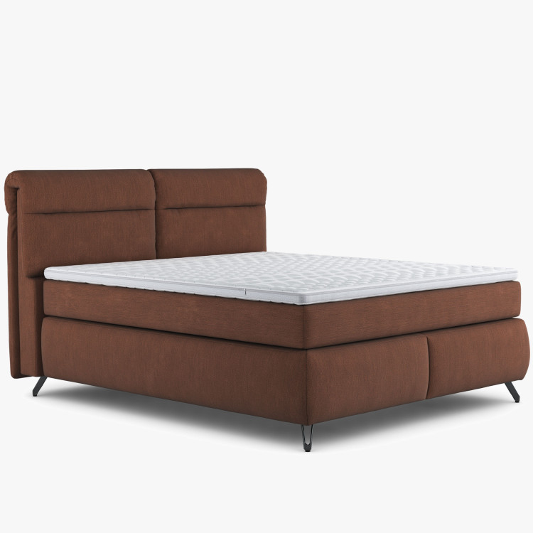 Boxspring postel oranžová 160 cm s úložným prostorem Treviso