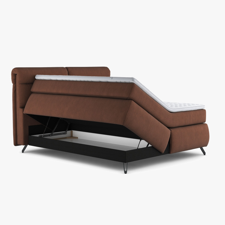 Boxspring postel oranžová 160 cm s úložným prostorem Treviso