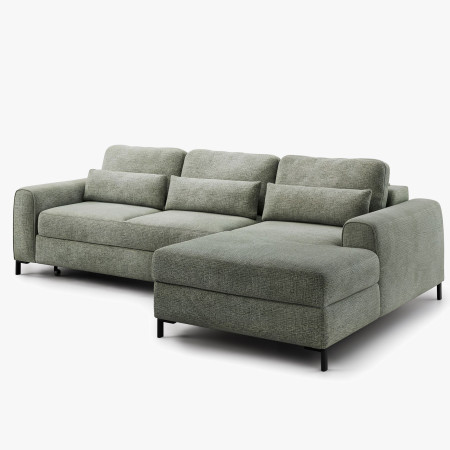 Rohová sedací souprava s funkcí spaní a úložným prostorem prava