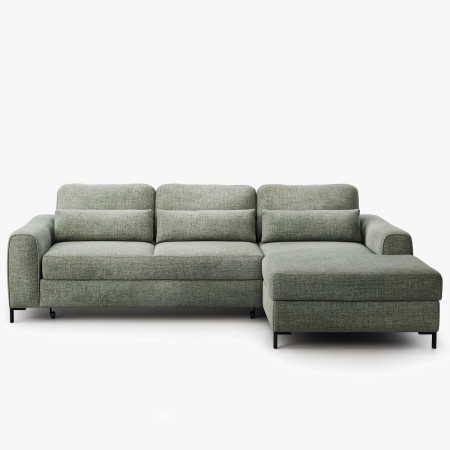 Rohová sedací souprava s funkcí spaní a úložným prostorem prava