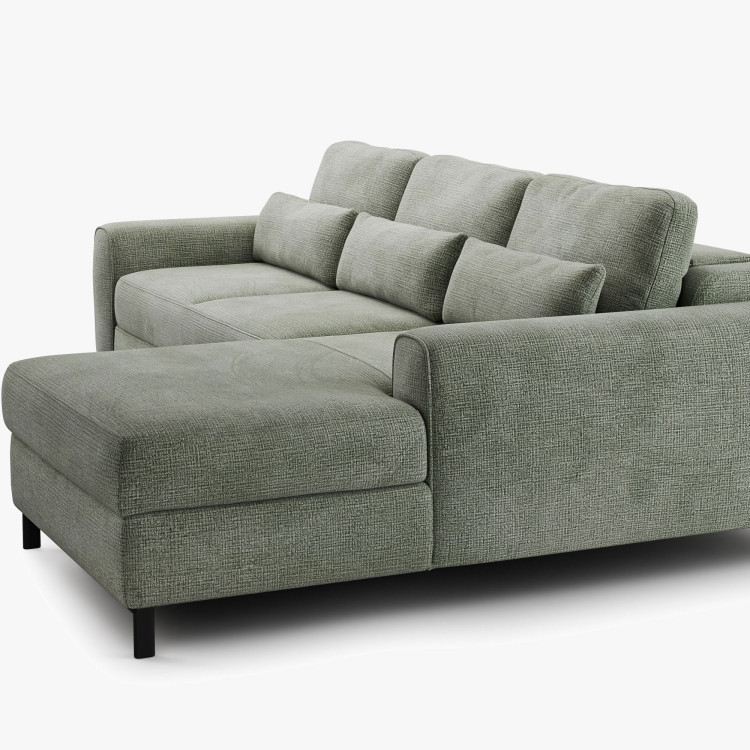 Rohová sedací souprava s funkcí spaní a úložným prostorem prava