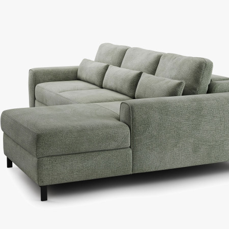 Rohová sedací souprava s funkcí spaní a úložným prostorem prava