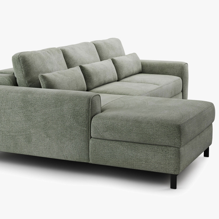 Rohová sedací souprava s funkcí spaní a úložným prostorem leva