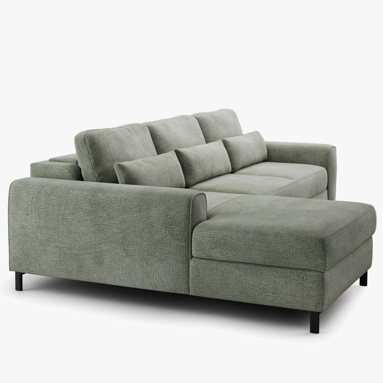 Rohová sedací souprava s funkcí spaní a úložným prostorem leva