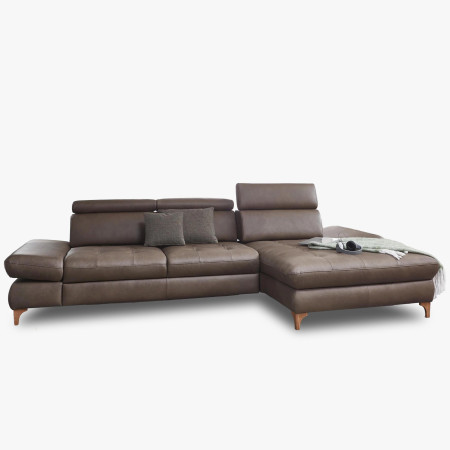 Kožená rohová sedací souprava Carolina - roh v pravo