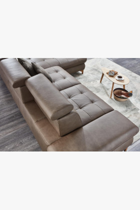 Kožená rohová sedací souprava Carolina - roh v pravo 2