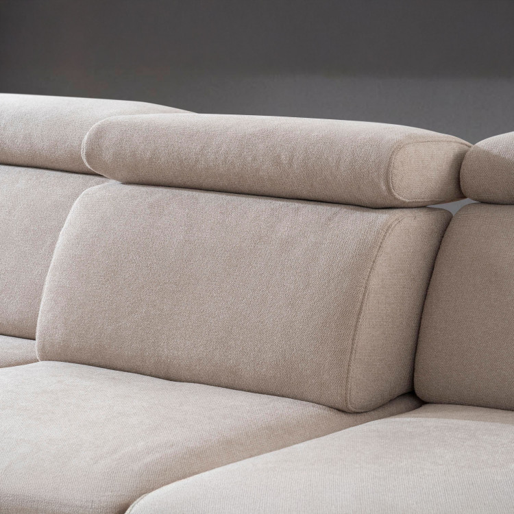 Sedací souprava Carolina ve tvaru písmene U s možností funkcí, béžová