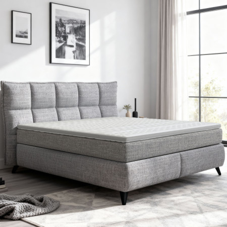 Boxspring postel šedá 160 cm s úložným prostorem Treviso