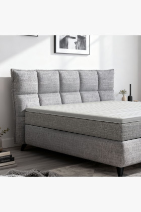 Boxspring postel šedá 160 cm s úložným prostorem Treviso 2