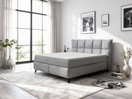 Boxspring postel šedá 160 cm s úložným prostorem Treviso