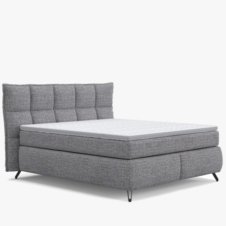 Boxspring postel šedá 160 cm s úložným prostorem Treviso