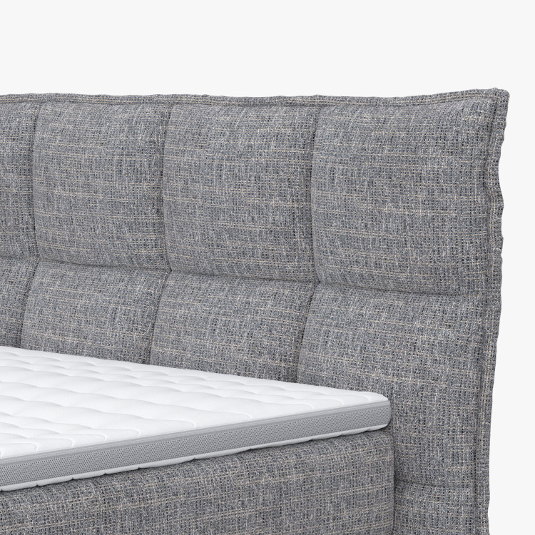 Boxspring postel šedá 160 cm s úložným prostorem Treviso