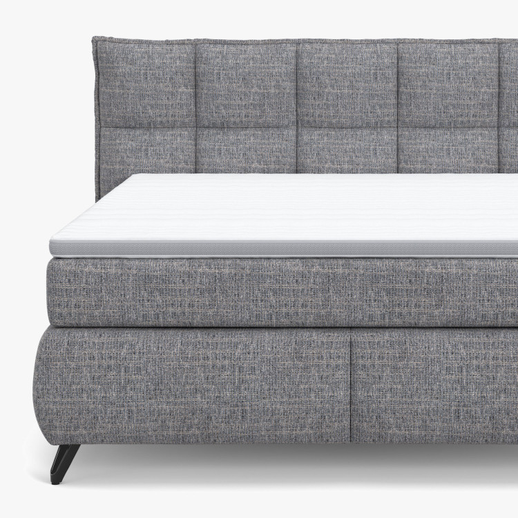 Boxspring postel šedá 160 cm s úložným prostorem Treviso