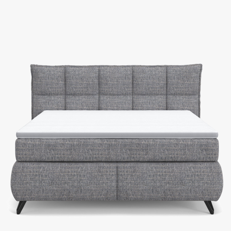 Boxspring postel šedá 160 cm s úložným prostorem Treviso