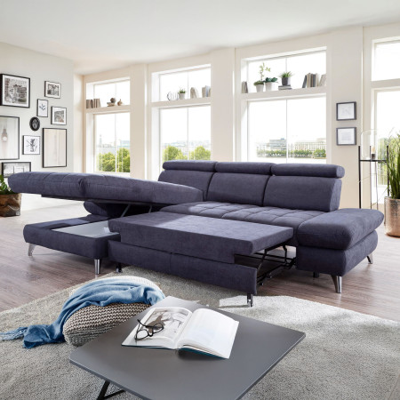 Rohová sedačka Carolina s možností funkcí, Roh vlevo