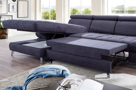 Rohová sedačka Carolina s možností funkcí, Roh vlevo