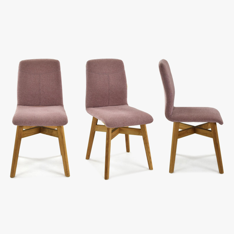 Židle jídelní YORK, lososová - easy clean