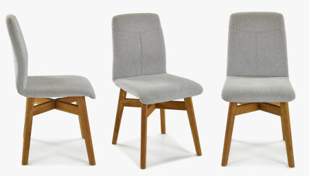 Židle jídelní YORK, šedá - easy clean