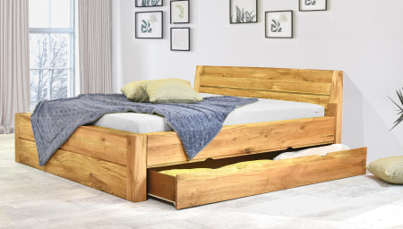 Postel z masivu s úložným prostorem, Julia 180 x 200 cm