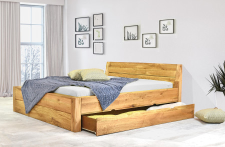 Postel z masivu s úložným prostorem, Julia 180 x 200 cm