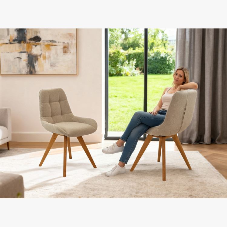 Pohodlná jídelní židle , šedě matová