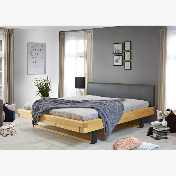 Postel z masivu na nohách, Laura smrk 160 x 200 cm