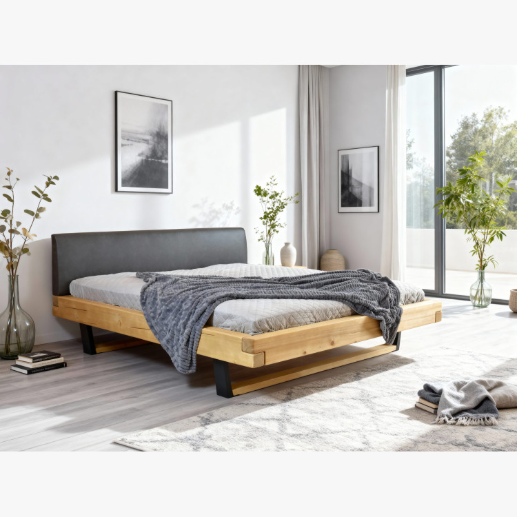 Postel z masivu na nohách, Laura smrk 160 x 200 cm